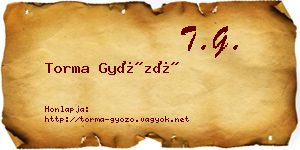 Torma Győző névjegykártya